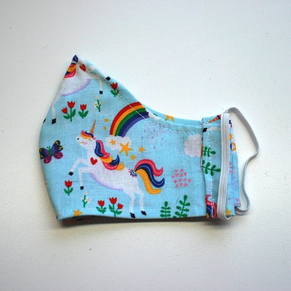 Hand Crafted Other - HANDMADE Kids Unicorn Fabric Face Mask Shield